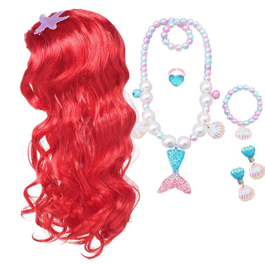 Mermaid Wig & Jewelry Set