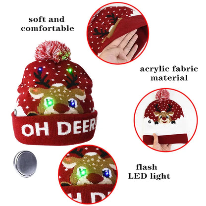 Festive LED Knitted Beanie