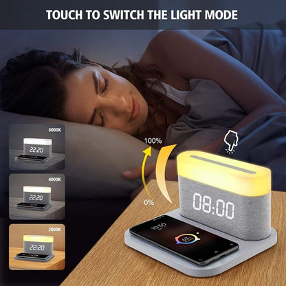 3-in-1 Wireless Charging Bedside Lamp